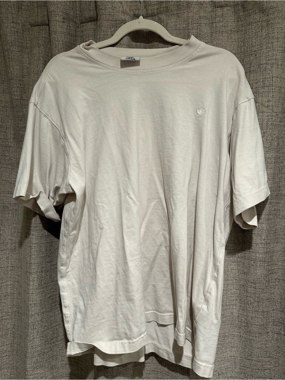 adidas Short Sleeve Crewneck T-Shirt in Cream